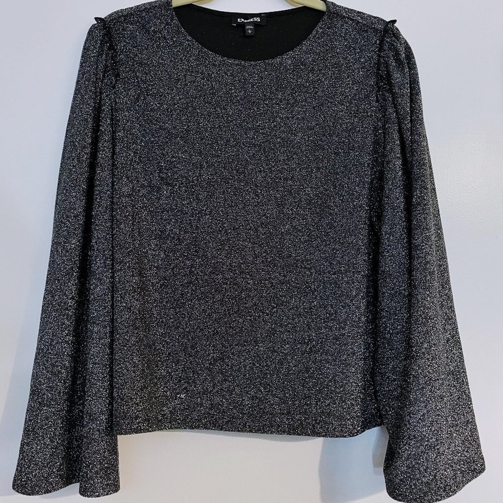 Express Black Metallic Sweater